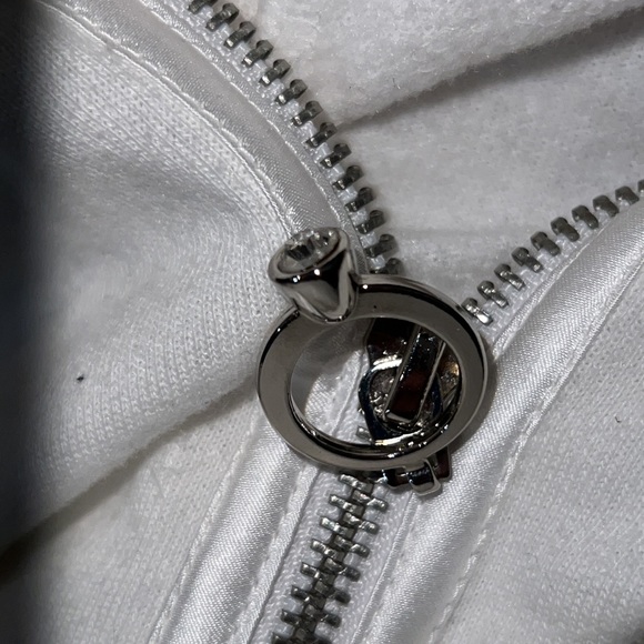 Victoria Secret Bride I Do White Zip Hoodie Jacket rhinestone Bling medium - Picture 4 of 7